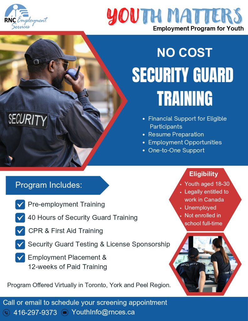 YESS - Security Guard Training JOB FAIR TORONTO